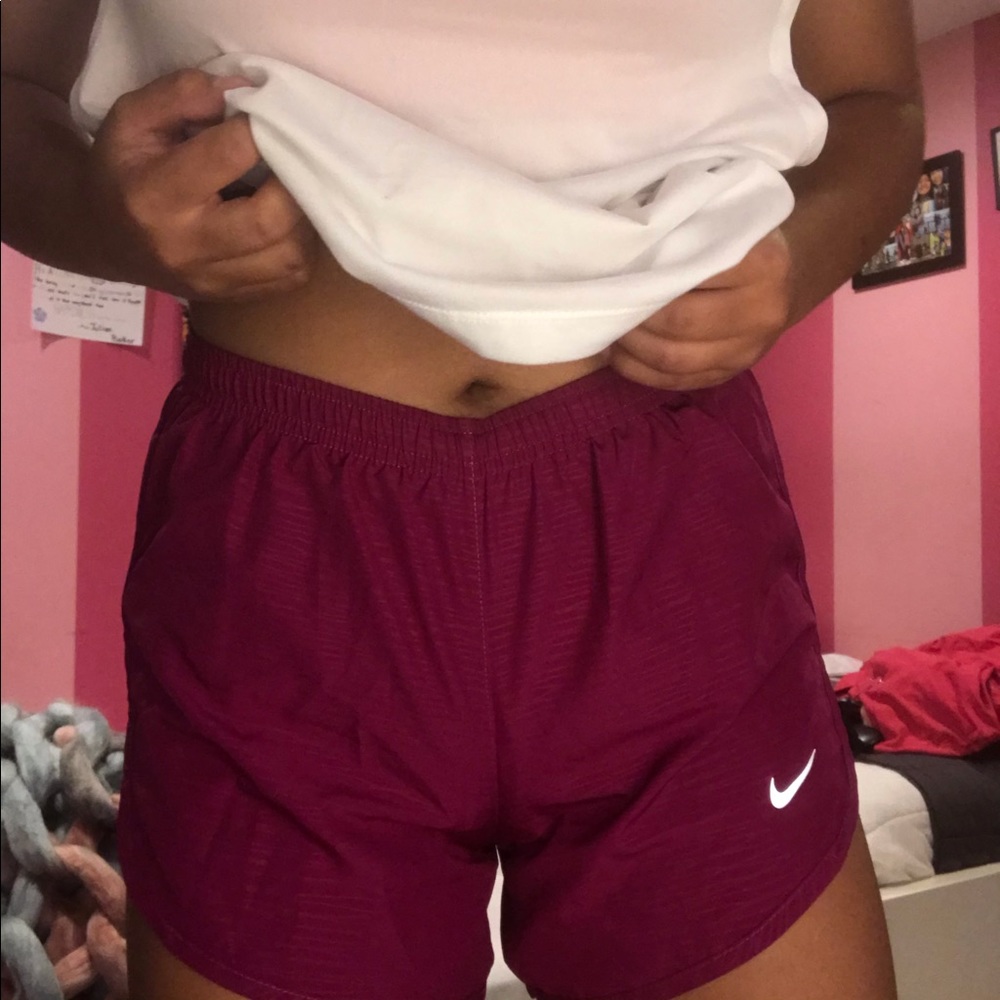 purple nike dri-fit shorts